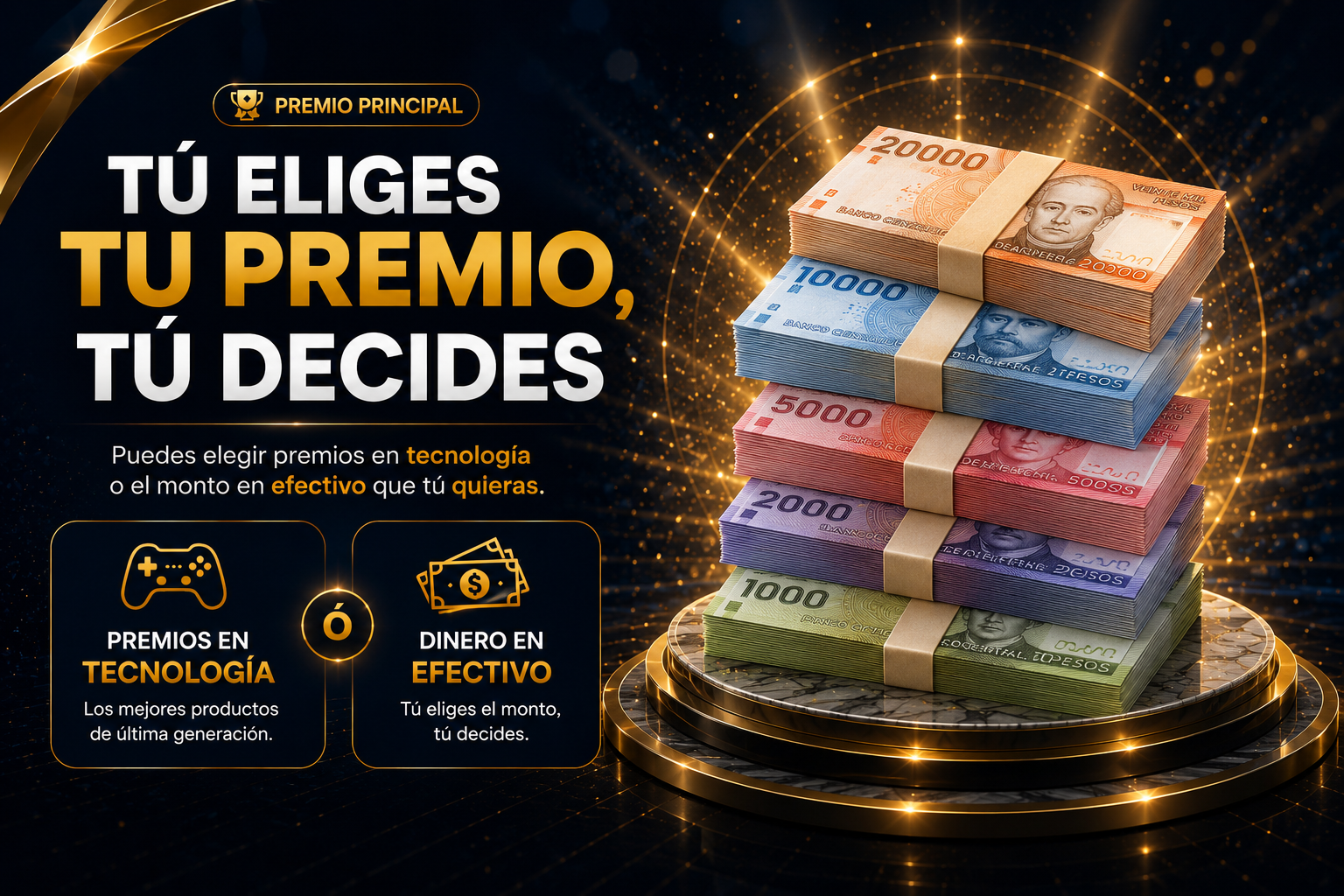 Premios flexibles para disfrutar a tu manera